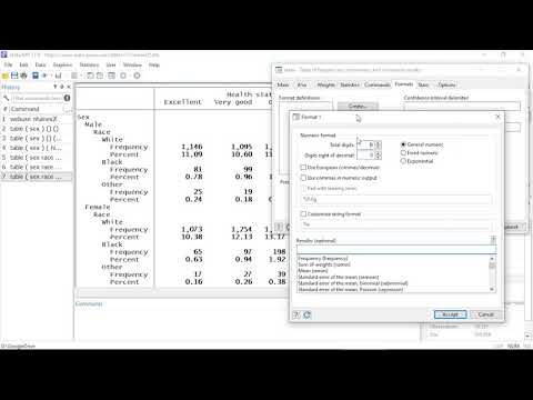 Customizable tables in Stata 17: Cross-tabulations