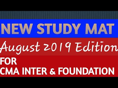 CMA New Study Material for Inter & Foundation