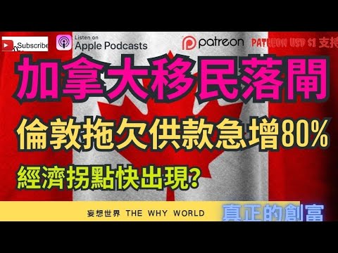 英國132,000戶房屋出現供款困難💥加拿大移民落閘❗️倫敦局拖欠供款急增🔥經濟拐點出現⁉️