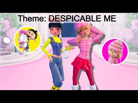 We dress up as CUTE CHARACTERS in Roblox DRESS to IMPRESS..