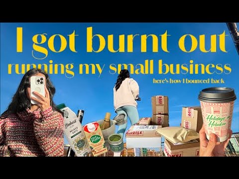 how to bounce back from burn out as a small business owner // healthy productivity habits, vlog