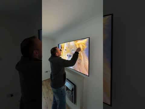 Samsung’s NEW 65” 4K TV! BRAND NEW. #tvmounting #screenpeel #hdtv #4ktv