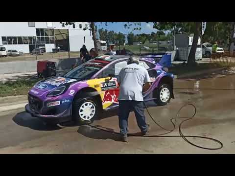 WRC Acropolis Rally 2022 - Carwash  Cleaning Rally Car - PeriTroxon.gr