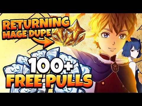 *SSR MAGE DUPES RETURN* - FREE 100+ NEW PULLS! CRAZY 1st ANNI. UPDATE! | Black Clover Mobile