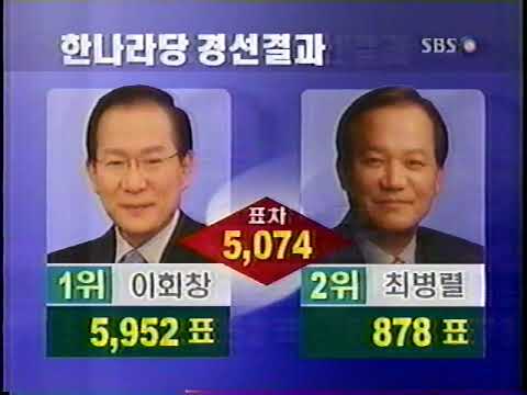 [SBS 뉴스퍼레이드] 한나라당 대선 경선, 최규선 이권개입 사건, 설훈의원 자금수수설 폭로, 주5일근무 협상 등 (2002년 4월 24일)