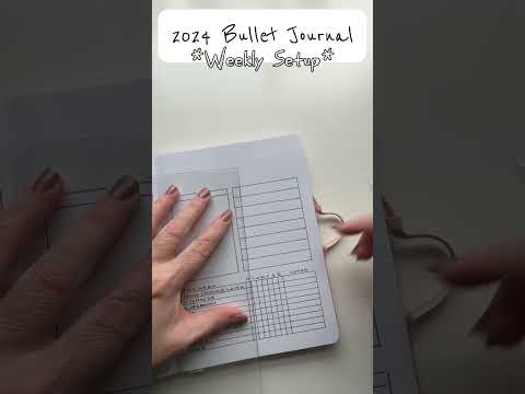 2024 Bullet Journal - Weekly Setup Page #bulletjournal #bujo #bulletjournallayouts #bujo2024