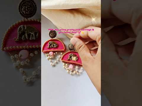 Pretty pink earrings 😻😻 #easyjewelrymaking  #mumbai #oxidisedjewellery #deepikapadukonejewellery