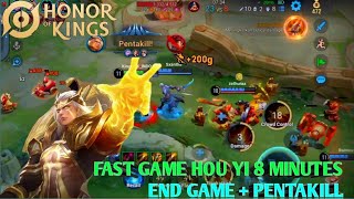 Gameplay Top global Hou Yi "King_HOK_INDO" 8 minutes end game + Pentakill. 2# #honorofkingsindonesia