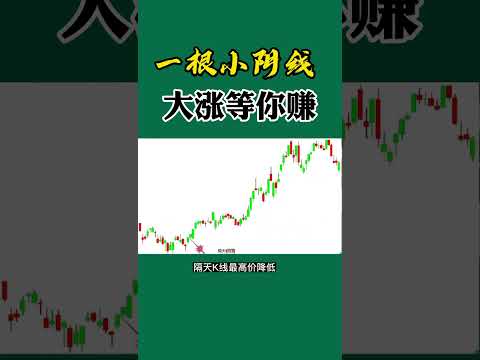 股票买卖 | K线 | 1根小阴线，大涨等你赚#shorts#股票#投资#理财