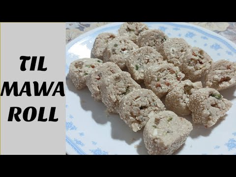 Til mawa roll|Winter special til ki mithayi|Punjabi bhuga|Only four ingredients|Easy indian sweet