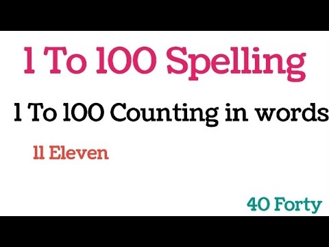 Spelling of 1 To 100  | 1 To 100 number names | 1 To 100 Number spellings | #maths #numbernames