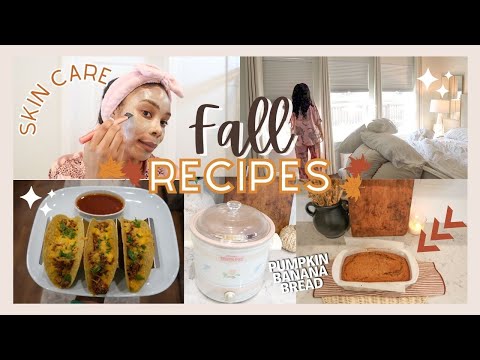 COOK WITH ME TWO YUMMY FALL RECIPES| FALL SKINCARE ROUTINE // LoveLexyNicole