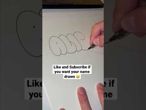 HOW TO DRAW BUBBLE LETTERS 🖼 #shorts #art