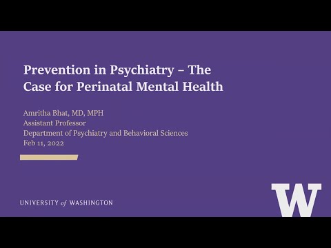 Prevention in Psychiatry - The Case for Perinatal Mental Health