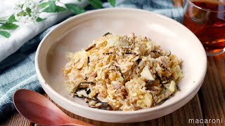 [Cabbage and tuna fried rice with salt] No kitchen knife required! Texture in the microwave ♪