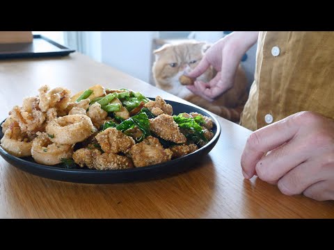 Make Taiwanese popcorn chicken【台式鹽酥雞】