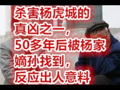 杀害杨虎城的真凶之一，50多年后被杨家嫡孙找到，反应出人意料