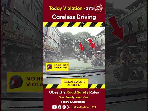 Today Violation 373 - Careless Driving #otr #chennaitrafficpolice #obeytherules