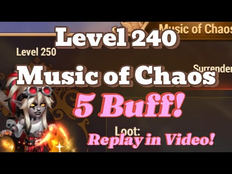 Hero Wars Music of Chaos Level 240 | 5 buff Auto