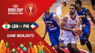 Lebanon 🇱🇧 - Philippines 🇵🇭 | Basketball Highlights - #FIBAASIACUP 2022