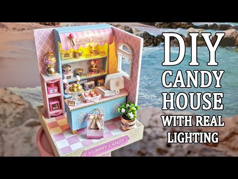 Miniature dollhouse kit Yummy candy Corner of happiness 美味糖果 - 맛있는 사탕 - おいしいキャンディー DIY candy house