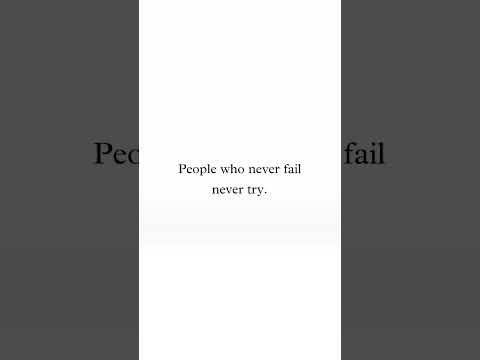 you have to lose your fare of failure. Failure is a part of the process. people who never failed....