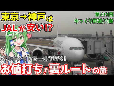 【東京→神戸】スカイメイトセールで行くおトクな裏ルート！徳島経由はアリかナシか検証してみる[ゆっくり解説/実況]