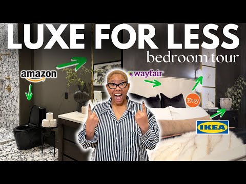 Modern Luxury Bedroom on A Budget |  Restoration Hardware Inspired Bedroom Tour