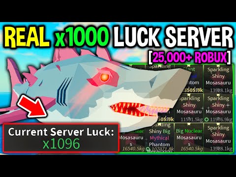 I Joined A REAL x1000 LUCK SERVER in Roblox Fisch..