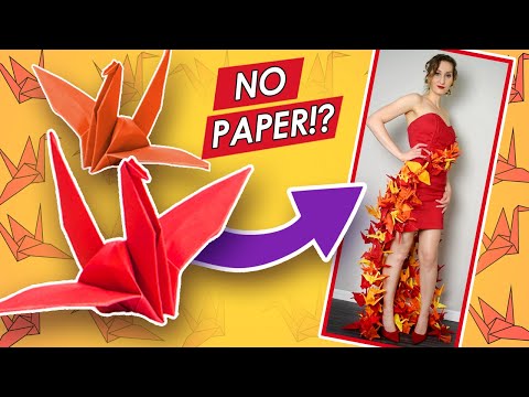 Making An Origami Crane Dress *NO PAPER!*