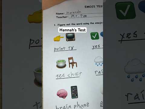 Grading Hannah’s test… #asmr #school #teacher #test #quiz #emojichallenge