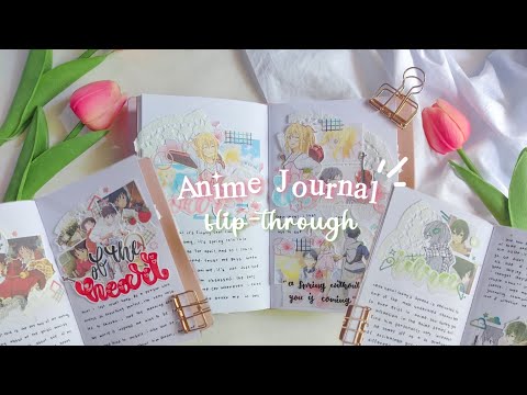 anime journal flip-through // vol. 1 and 2 ^^