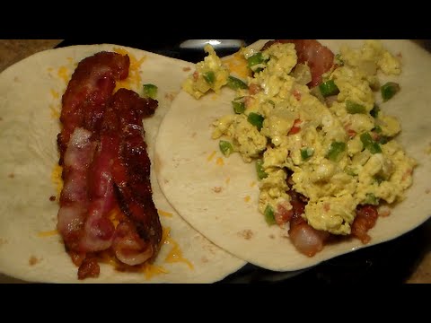 How To Make A Jumbo Breakfast Wrap: Delicious Bacon Egg & Cheese Breakfast Burrito