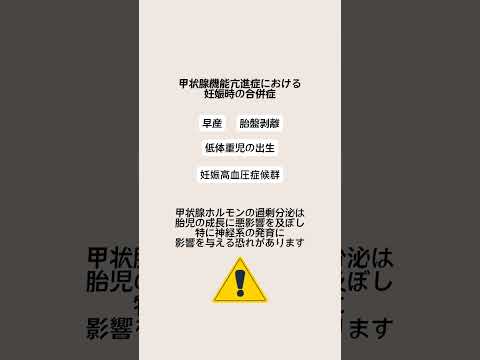 1分でわかる👀甲状腺機能亢進症と妊娠の合併症