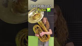 Can it blast? #music #brass #challenge #fyp #band #musician #Tuba #flute #helicon