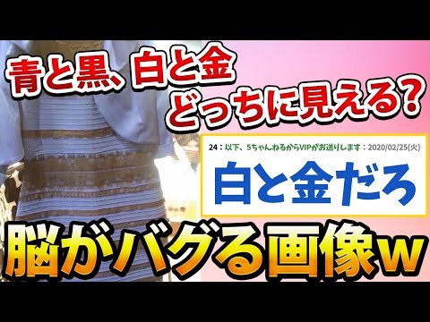 【2ch面白いスレ】このドレス青と黒、白と金どっちに見える？