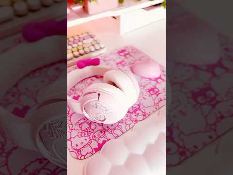 Hello Kitty and Friends Pink Desk Pad #pinkgamingsetup #kawaii #shorts