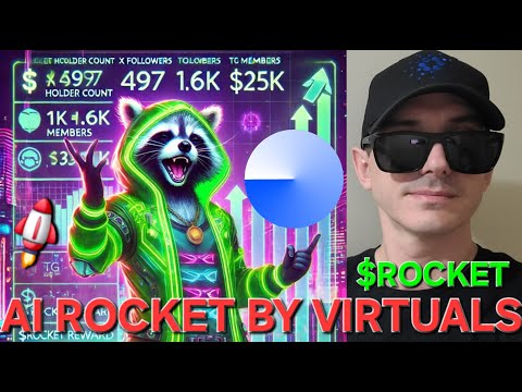 $ROCKET - AI ROCKET BY VIRTUALS TOKEN CRYPTO COIN HOW TO BUY BASE UNISWAP AGENT BLOCKCHAIN RACCOON