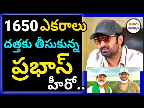 rebel star prabhas adopts 1650 acres forest land|prabhas adopted| Prabhas latest news|Telugu secrets