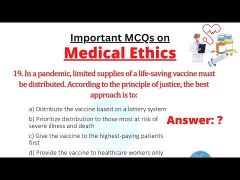 Important MCQs with answers on Medical Ethics ।। Medical, Public health professionals