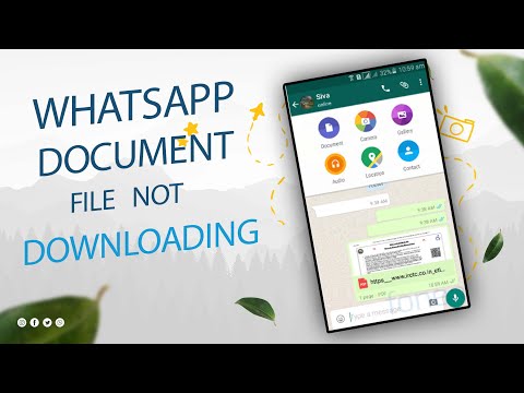 How To Fix WhatsApp Docoment File NOT Downloading in Tamil