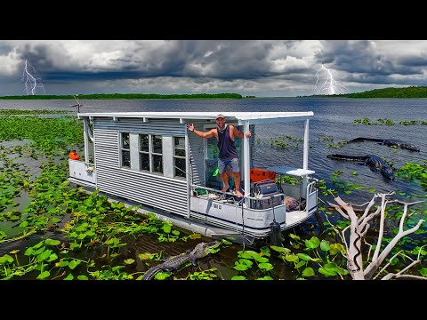 72hrs STRANDED IN SWAMP House Boat FINAL DAY!! (Catfish Curse)