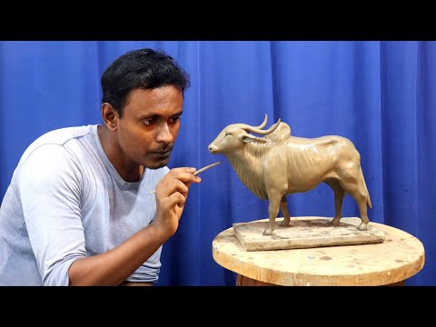 Indian Khillari Bull making with clay | mitti ka bail banana | clay art