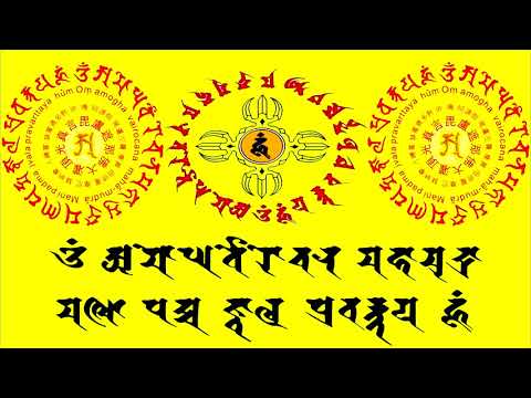 【毘廬遮那佛大灌頂光真言】~108遍 ~無比殊勝真言~若有眾生耳聞一遍真言，此人滅除無量億劫微細生死重罪，證得大三摩地，況亦常誦持人，無量壽如來荷負令生極樂淨土，具足三十二相八十種好莊嚴，速令成正覺。