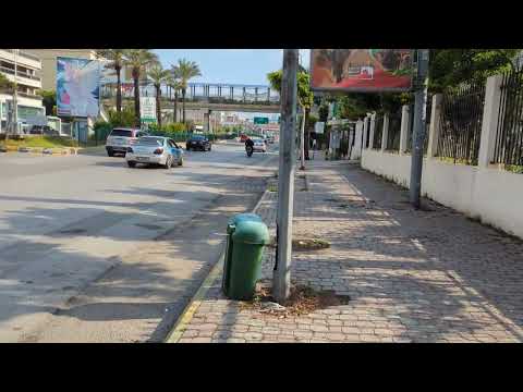 Someone films us while we're walking from the airport in Beirut to the downtown area/center of town