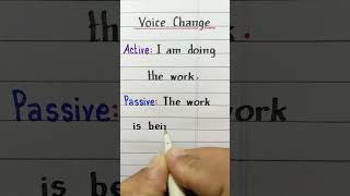 Voice | Active and Passive | I am doing the work | English Grammar