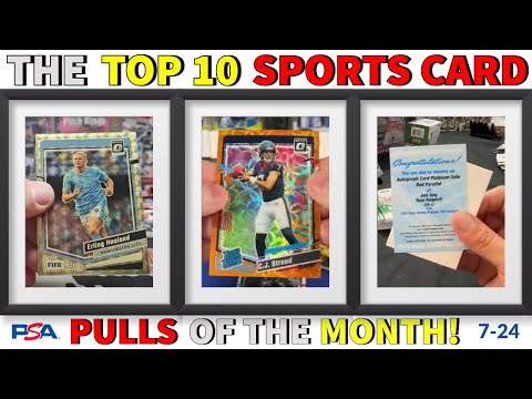 THE BIGGEST RETAIL PULLS OF JULY 2024!! | Top 10 Sports Card Pulls of the Month