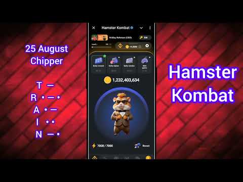 25 august daily chipper hamster Kombat | 1,000,000 million task completed Hamster Kombat