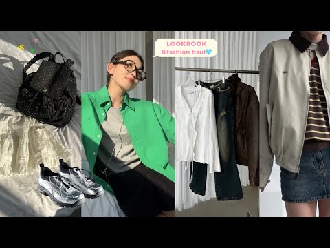 봄_최종=͟͟͞͞♡ 캠퍼스룩에 너드미 한 방울 추가요🖤 LOOKBOOK+패션하울✨(인생바지 추천, 찐 교복템, 보부상가방..)