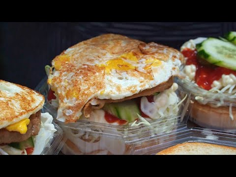 햄,치즈,달걀 아삭아삭 맛있는 양배추, 돈까스까지 국민간식 토스트 Amazing  Toast / Korean street food